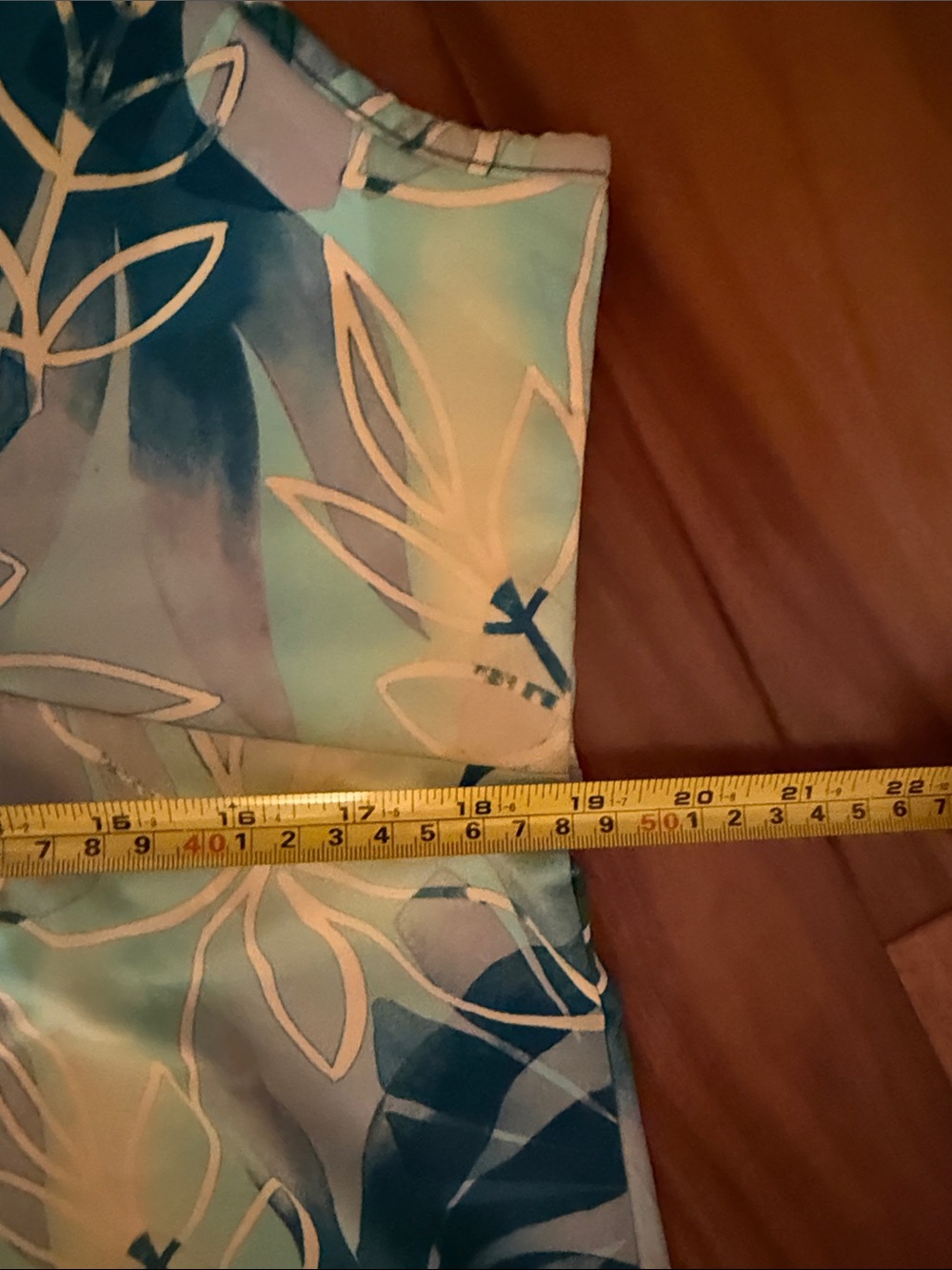 Floral Tropical Scoop-Neck Mini Dress in Teal & Navy - Picture 3 of 7